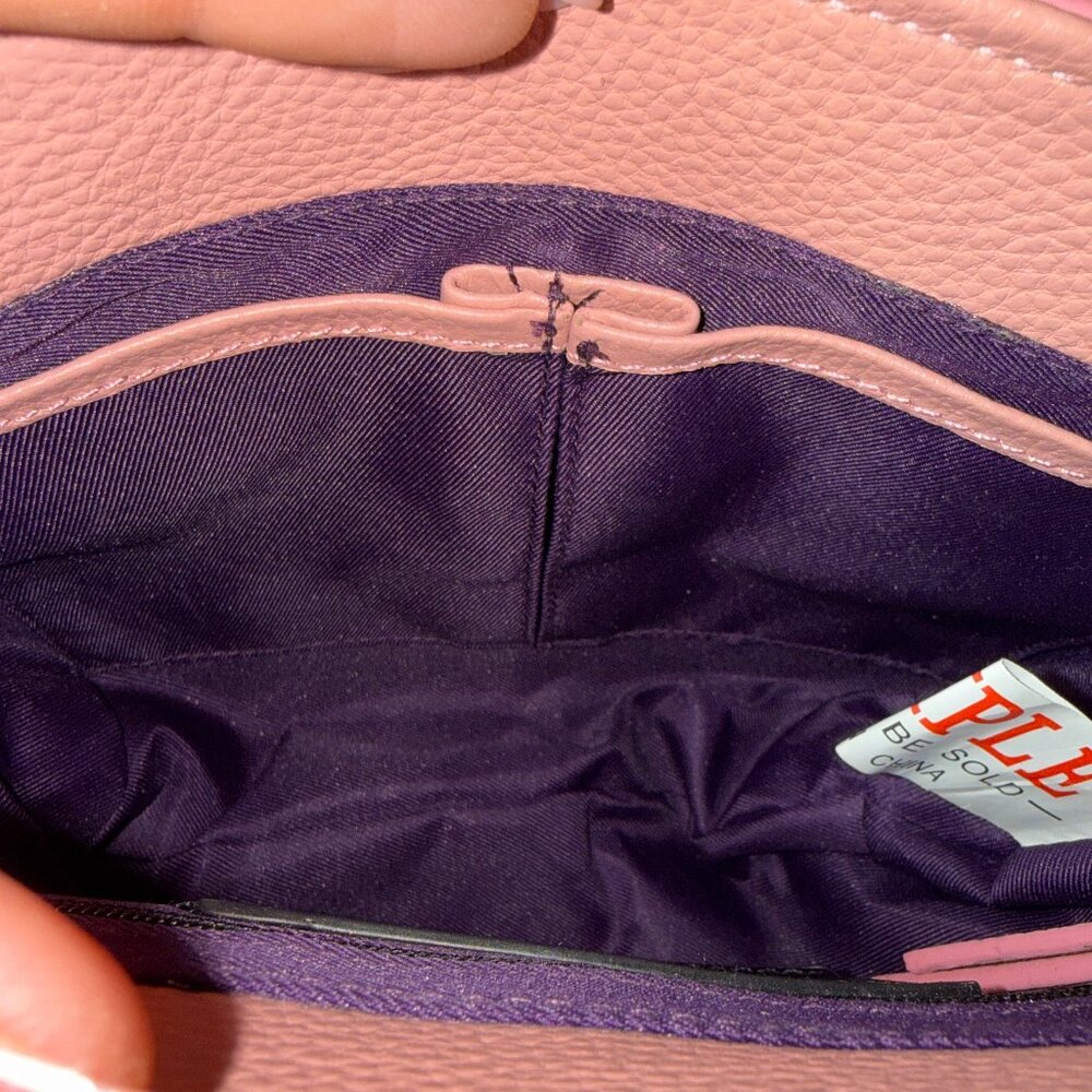 Sharif Legacy Leather Embroidered Shoulder Crossbody Saddle Bag - Sample Bag - Picture 12 of 15